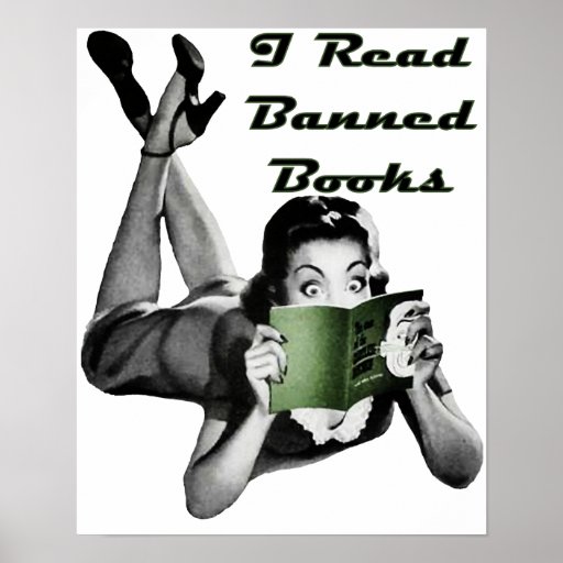 Impresión de los libros prohibidos poster