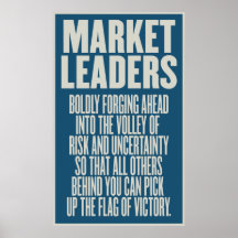 Impresión de los líderes del mercado poster