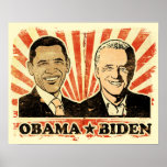 Impresión de los retratos de Obama Biden Posters