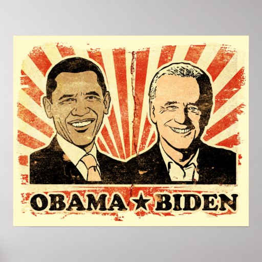 Impresión de los retratos de Obama Biden Posters