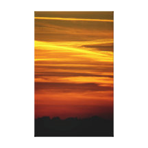 Impresión de oro de la lona de la puesta del sol impresión en lona