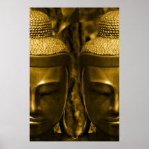 Impresión de oro del poster de Buda