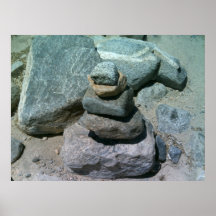Impresión de piedra del marcador poster