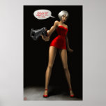 IMPRESIÓN DE POSTER/CANVAS · Señora en rojo