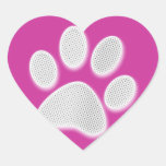 Impresión de semitono blanca/gris clara de la pata colcomanias corazon personalizadas