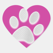 Impresión de semitono blanca/gris clara de la pata colcomanias corazon personalizadas