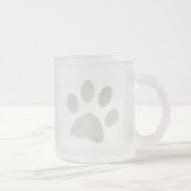 Impresión de semitono blanca/gris clara de la pata tazas de café