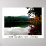 Impresión de un lago más bajo Thompson, Montana Posters
