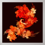 Impresión del arte abstracto de Firebirds del bail Posters