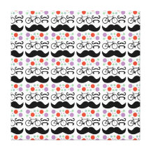 Impresión del arte abstracto de la bici del bigote impresión de lienzo