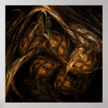 Impresión del arte abstracto de la madre tierra poster