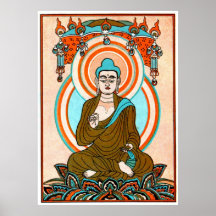 Impresión del arte de Buda del vintage Posters