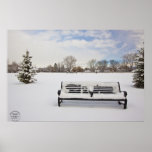 Impresión del arte del banco de parque - fotografí poster