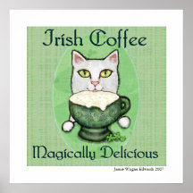 Impresión del arte del día de St Patrick del gato  Impresiones