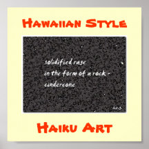 Impresión del arte del Haiku de "Cindercone" Impresiones