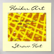 Impresión del arte del Haiku "del gorra de paja vi Poster