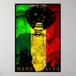 Impresión del arte del reggae del mapa de mamá Afr Impresiones