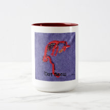 Impresión del bordado del dril de algodón de las g tazas de café