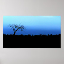 impresión del cielo azul poster