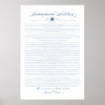 Impresión del discurso inaugural de presidente Oba Posters