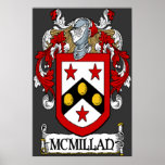Impresión del escudo de armas de McMillan Poster