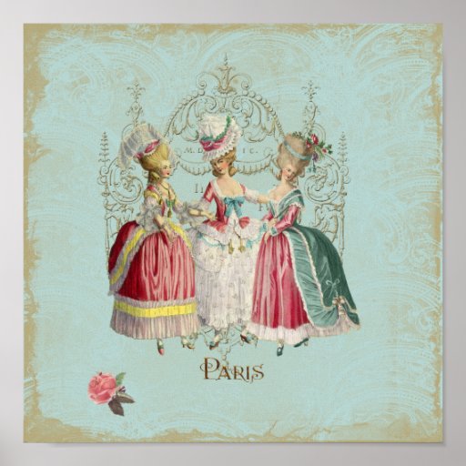 Impresión del francés de las señoras París de Mari Posters