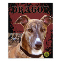 Impresión del galgo del mascota cojinete