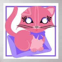 Impresión del gatito del gatito de Rosie Toon del  Poster