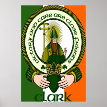 Impresión del lema del clan de Clark Posters
