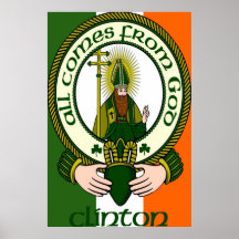 Impresión del lema del clan de Clinton Poster