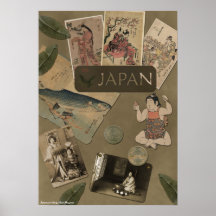 Impresión del libro de recuerdos de "Japón" del vi Poster