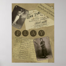 Impresión del libro de recuerdos del béisbol de la poster