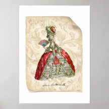 Impresión del manuscrito de MarieAntoinette Poster