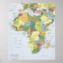 Impresión del mapa de África Posters