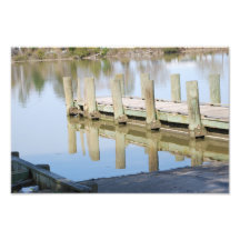 Impresión del muelle del río impresion fotografica