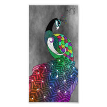 Impresión del pavo real del arco iris fotografia