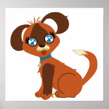Impresión del perrito de Toon del caramelo Posters