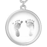 impresión del pie del bebé joyeria personalizada