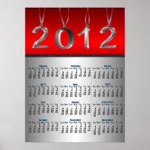 Impresión del poster de 2012 calendarios
