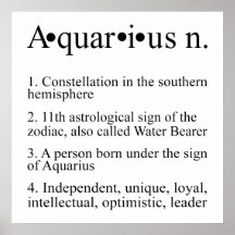 Impresión del poster de la astrología del acuario