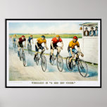 Impresión del poster de la bicicleta del vintage