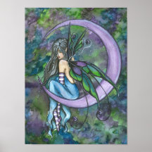 Impresión del poster de la luna de la lavanda de A