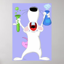 Impresión del poster de la rata del laboratorio de