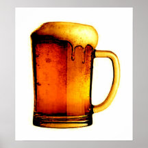 Impresión del poster de la taza de cerveza