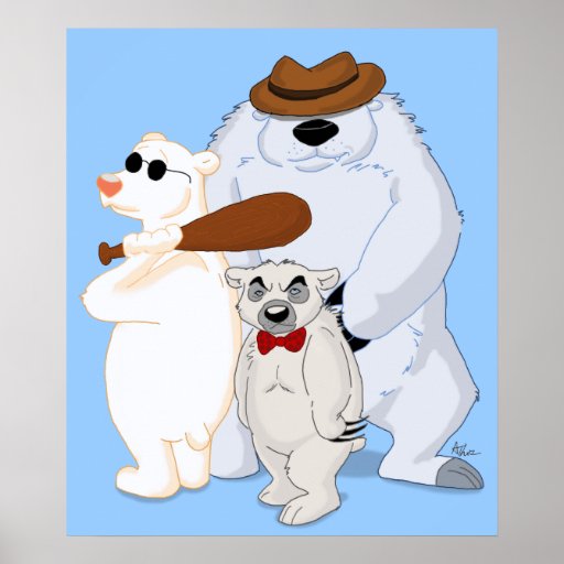 Impresión del poster de los Pals del oso polar