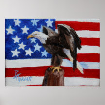 Impresión del poster del aceo de Eagle de la liber