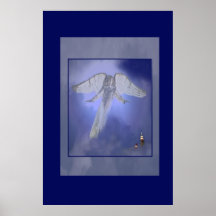 Impresión del poster del ángel de guarda de Manhat