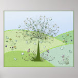 Impresión del poster del árbol de la mariposa