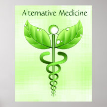 Impresión del poster del caduceo de la medicina al