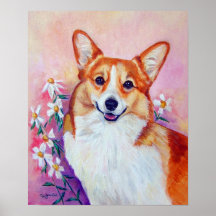 Impresión del poster del Corgi Galés del Pembroke